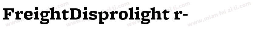 FreightDisprolight r字体转换